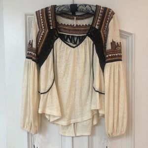 Open Back Peasant Shirt